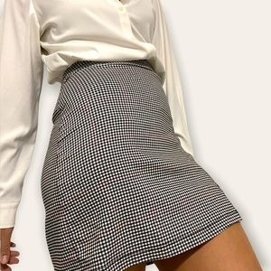 Hollister Plaid B&W Mini Skirt